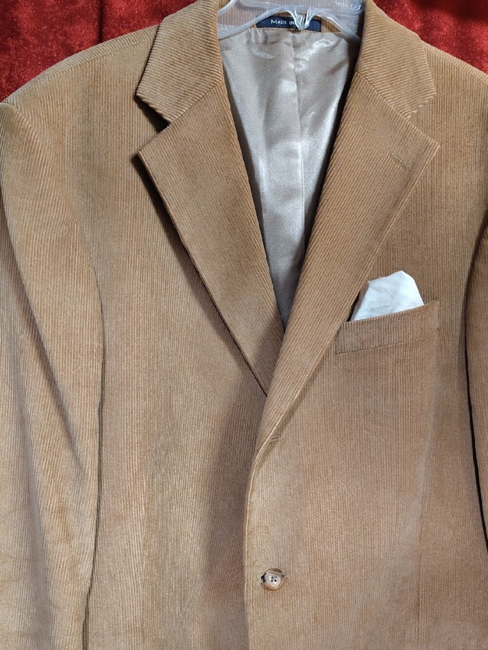 Lands' End Men's Corduroy Sport Coat in Tan - Picture 4 of 9